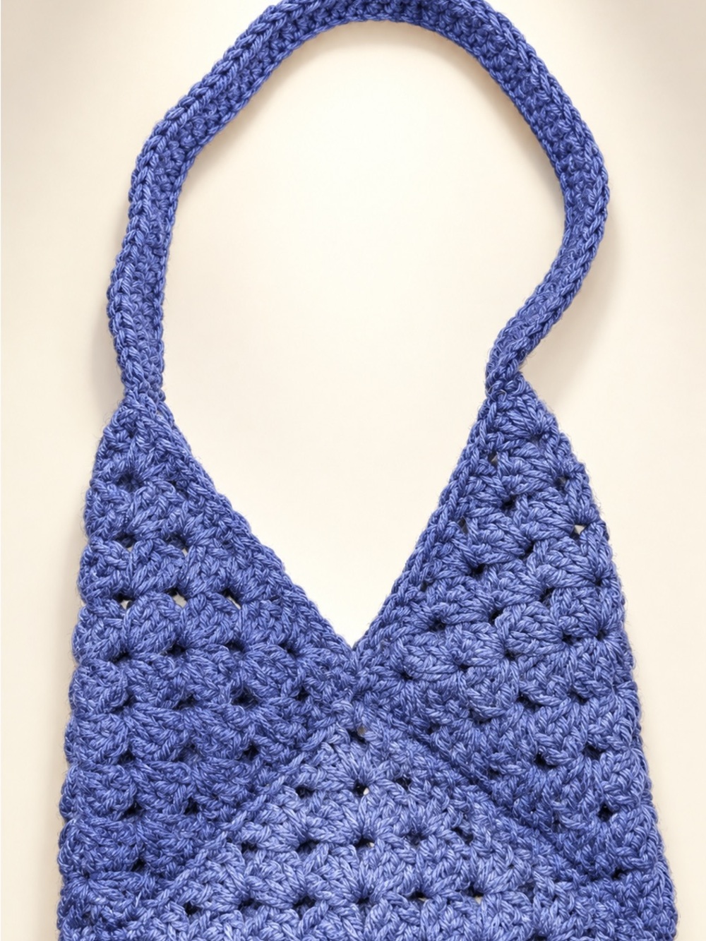 Handmade Purple Crochet Shoulder Bag